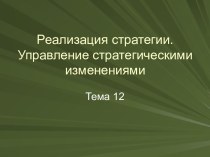 Реализация стратегии