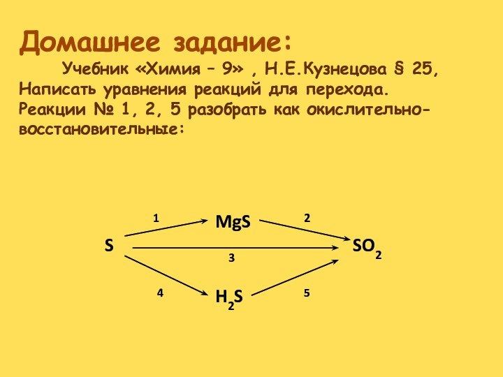 Домашнее задание:   Учебник «Химия – 9» , Н.Е.Кузнецова § 25,