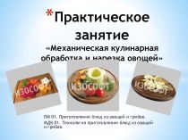 Механическая кулинарная обработка и нарезка овощей