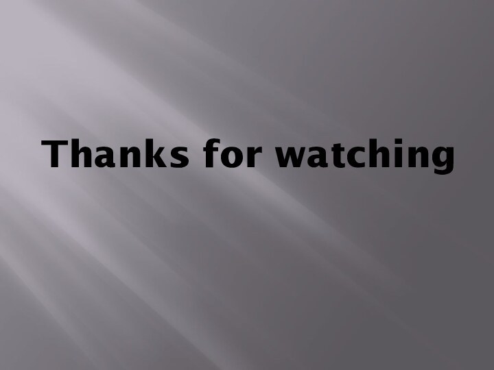 Thanks for watching