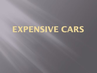 Expensive cars