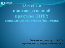 Шаблон презентации по отчету по производственной практике