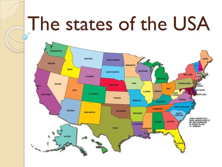 The states of the USA