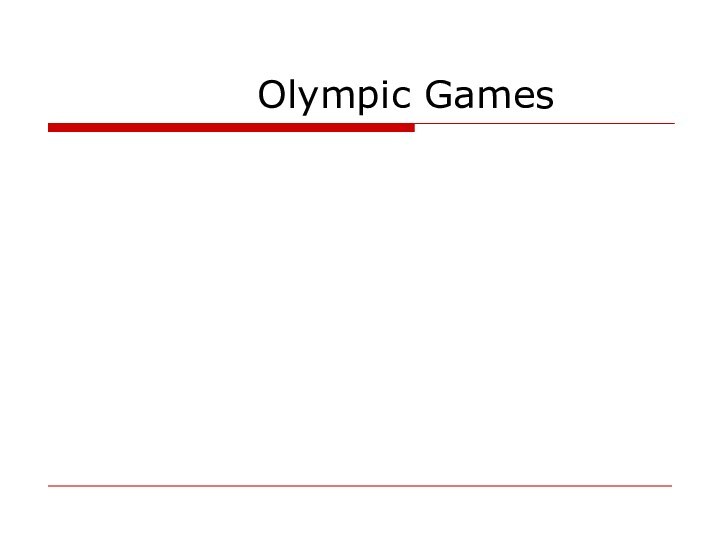 Olympic Games