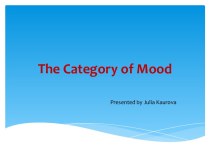 The category of mood