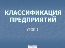 Классификация предприятий