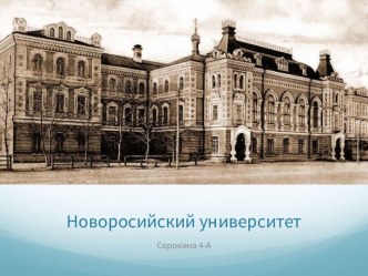 Новоросийский университет