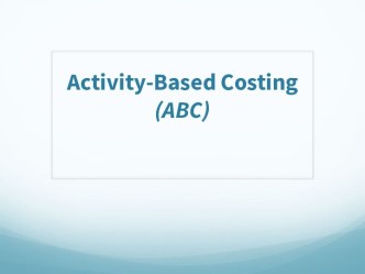 Activity-based costing (abc)