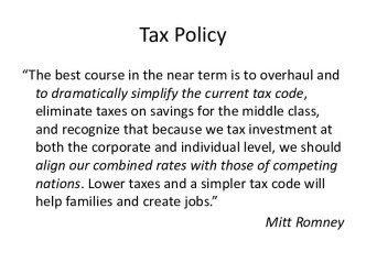 Tax policy