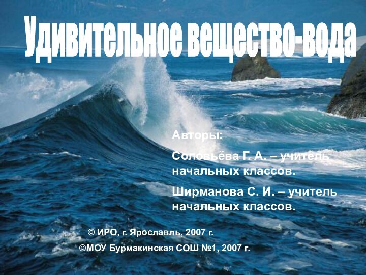 Авторы:Соловьёва Г. А. – учитель  начальных классов.Ширманова С. И. – учитель