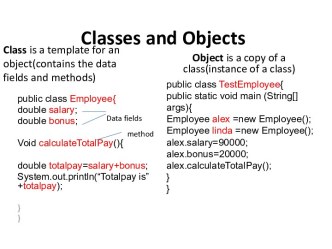 Classes and objects