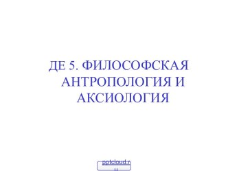 Проблема человека в философии