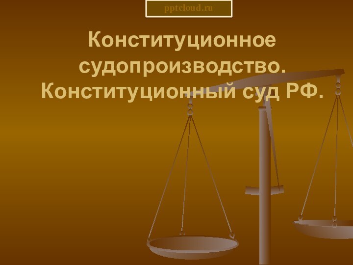 Конституционное судопроизводство. Конституционный суд РФ.