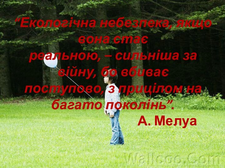 “Екологічна небезпека, якщо вона стає реальною, – сильніша за війну, бо вбиває