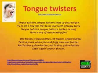 Tongue twisters