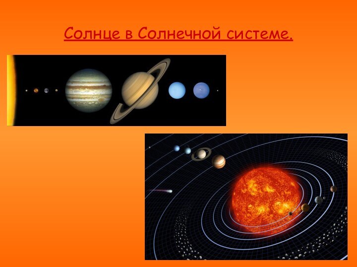 Солнце в Солнечной системе.