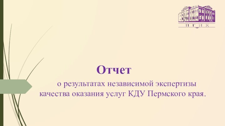 Отчет о результатах независимой экспертизы качества оказания услуг КДУ Пермского края.