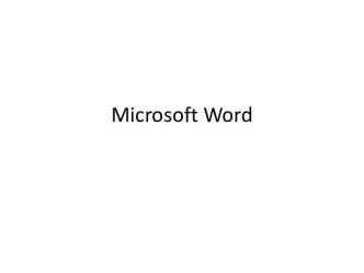 Microsoft word