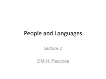 People and languages