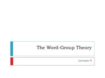 The word-group theory