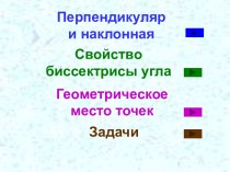 Перпендикуляр и наклонная