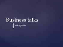 Business talks