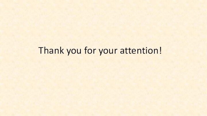 Thank you for your attention!