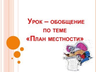 План местности