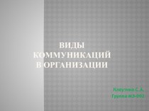 Виды коммуникаций в организации