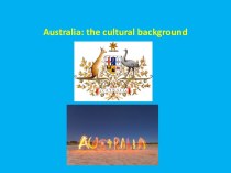Australia: the cultural background