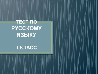 Тест по русскому языку