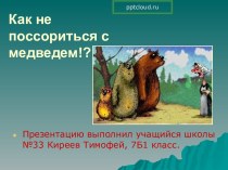 Как не поссориться с медведем?