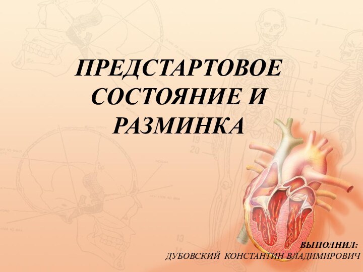 Выполнил: Дубовский Константин ВладимировичПредстартовое состояние и разминка