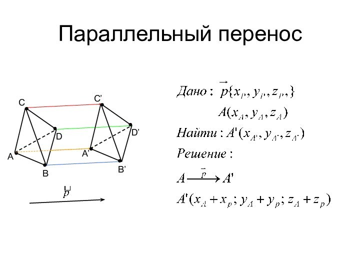 Параллельный переносABCDA’B’C’D’