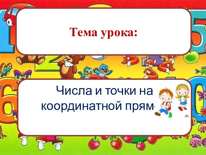 Тема урока:Числа и точки на координатной прямой