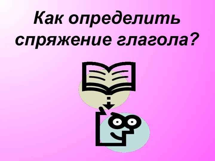 Как определить спряжение глагола?