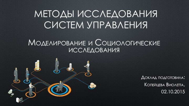 Методы исследования систем управленияМоделирование и Социологические исследованияДоклад подготовила: Копейцева Виолетта,02.10.2015