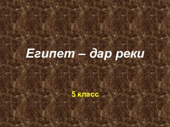 Египет – дар реки