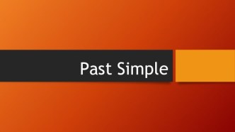 Past simple