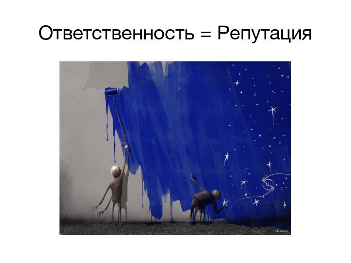 Ответственность = Репутация