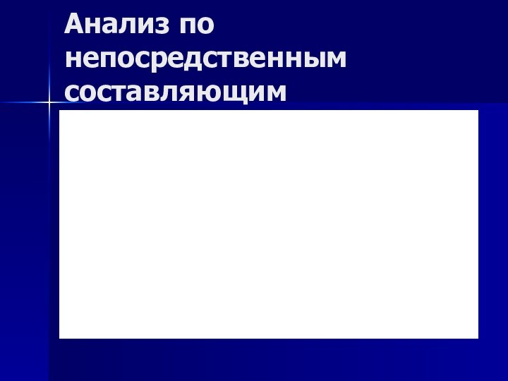 Анализ по непосредственным составляющим