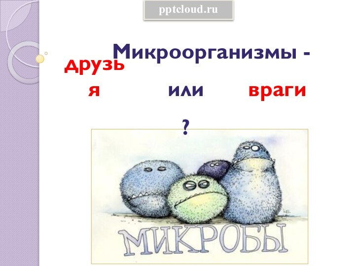 Микроорганизмы - друзьяврагиили ?