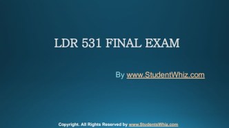 Ldr 531 final exam