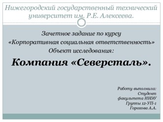 Нижегородский государственный технический университет им. Р.Е. Алексеева.