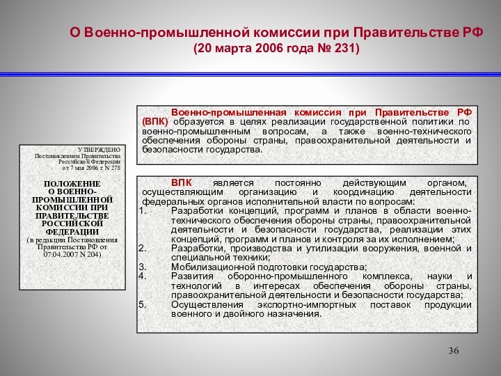 О Военно-промышленной комиссии при Правительстве РФ (20 марта 2006 года №