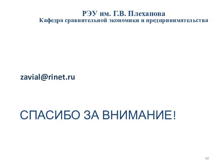 Спасибо за внимание!zavial@rinet.ru