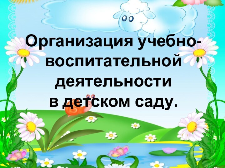 Организация учебно-воспитательной деятельности в детском саду.