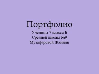 Портфолио