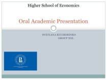 Higher school of economicsoral academic presentation