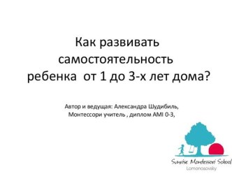 Как развивать самостоятельность ребенка от 1 до 3 лет дома?